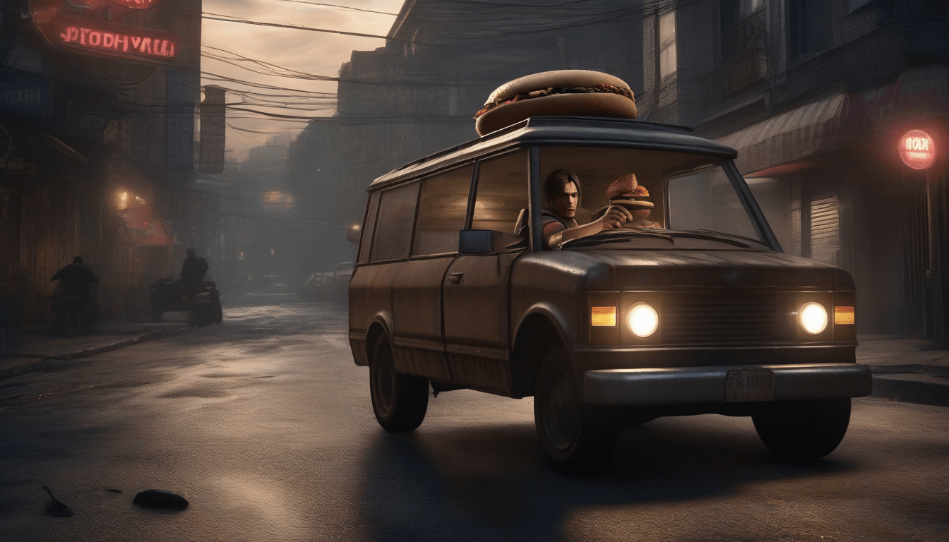 Drivable Hamburger Mod Replaces Porsche in Resident Evil Requiem